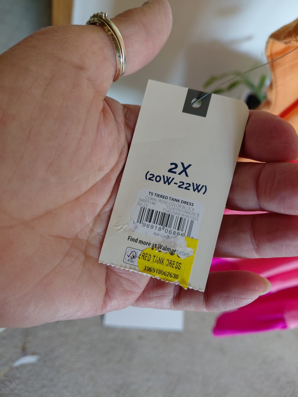 Terra & Sky Orange, Pink & Fuchsia Tiered Midi Dress - Picture 4 of 4